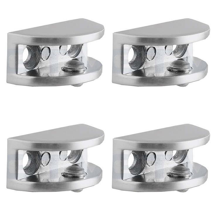 Suport oval, pentru polita geam, crom, 40 mm, 4 buc / set