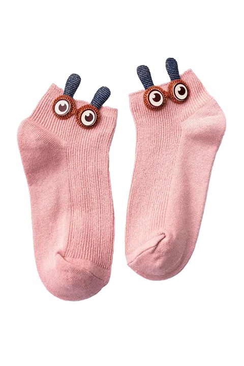 Дамско пристигане, къс модел, допълнен с очила и обеци, тема "Виждам те", размер 38-42, розово, EFAYN