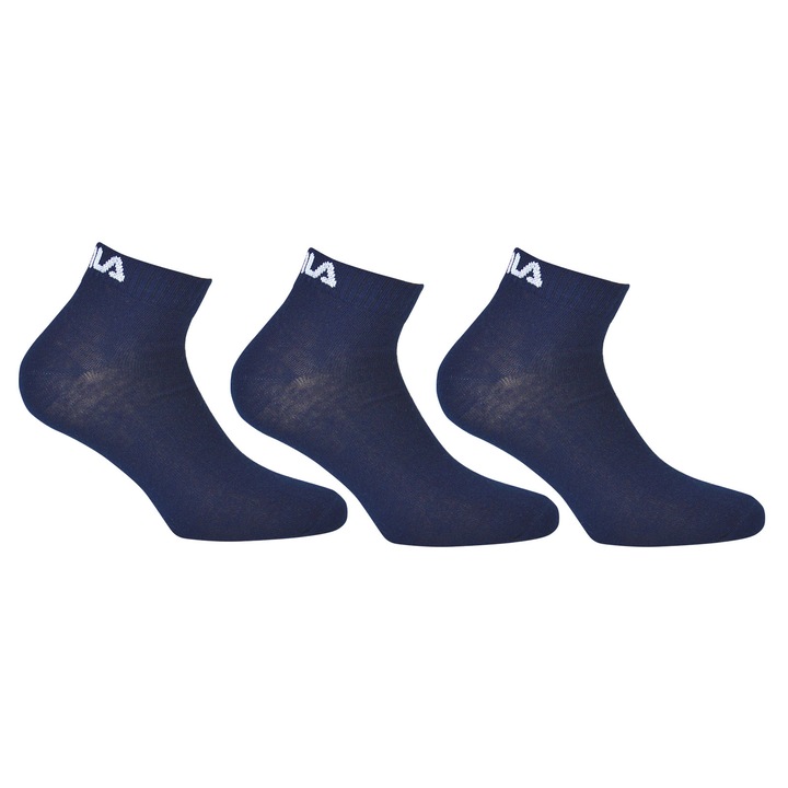Fila, Set de sosete scurte unisex - 3 perechi, Bleumarin