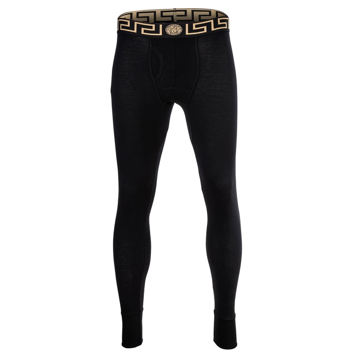 Versace, Клин с лого на талията, Черен, XL