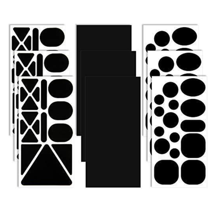 Set Petice pentru jachete, AllizBan, pentru jacheta de puf, haina de ploaie, forma taiata, Negru