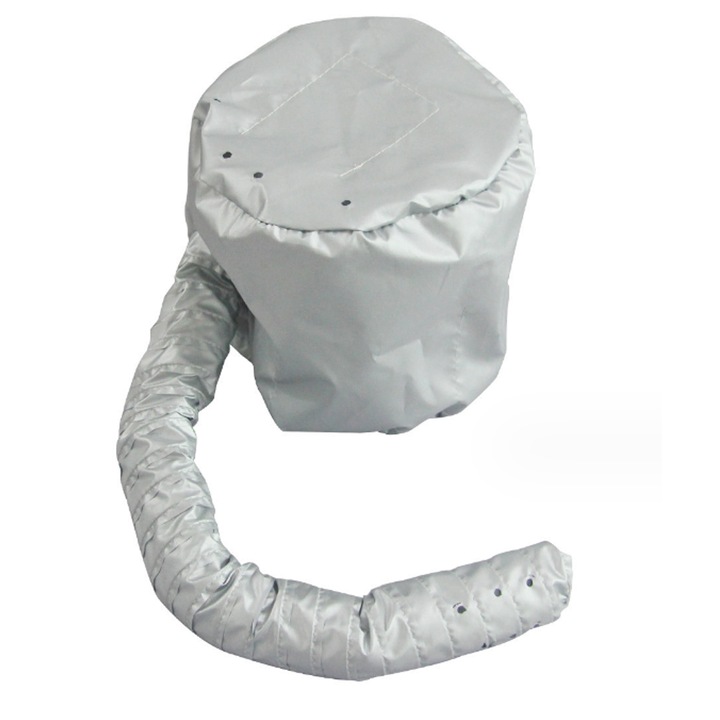 Casca termica pentru uscarea parului, AllizBan, Argintiu