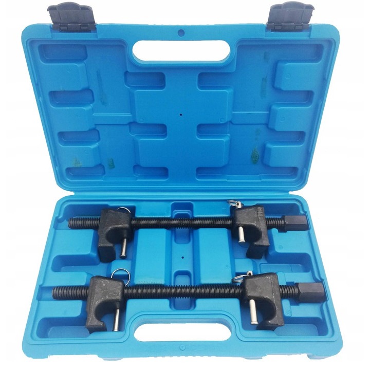 Set 2 extractoare pentru arcuri suspensie, Silver, 260 mm, Negru/Albastru