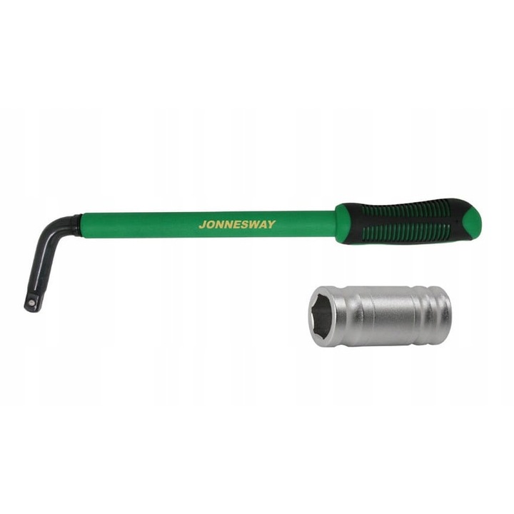 Cheie telescopica pentru roti, Cauciuc, 17/19mm, Negru/Verde