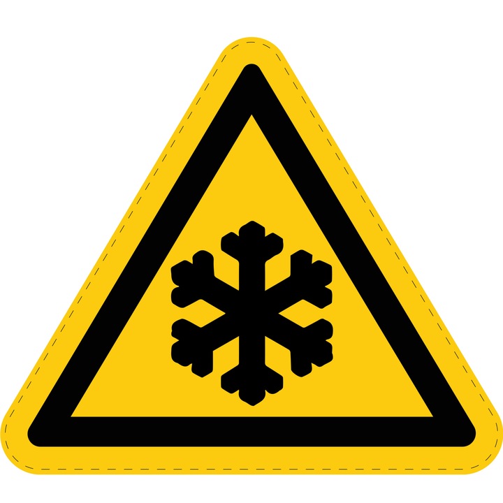 Sticker Indicator Autoadeziv de Avertizare Temperaturi Scazute 5 cm