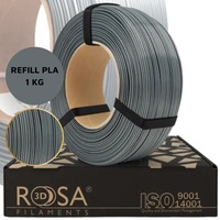 Filament 3D PLA, ROSA3D, 1 Kg, 1.24 g/cm³, 225 C, PLA, Pentru Imprimanta 3D, Biodegradabil, Home si office, Gri