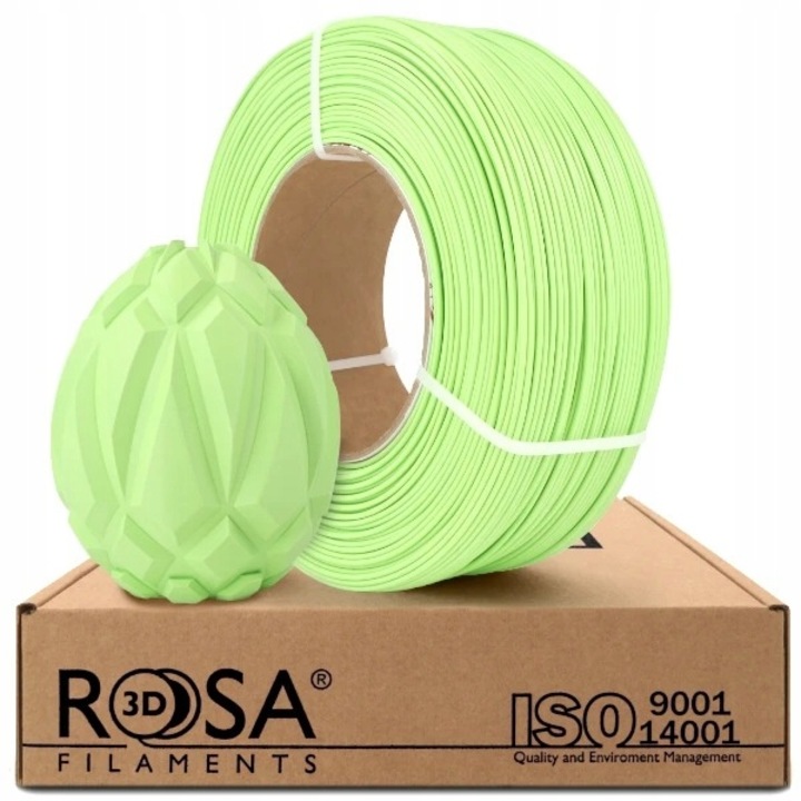 Filament 3D, ROSA3D, 1 Kg, 1.24 g/cm³, 225 C, PLA, Pentru Imprimanta 3D, Biodegradabil, Home si office, Verde