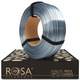 Filament 3D, Rosa3D, Refill PLA-Silk Steel, 1.75 mm, Usor De Imprimat, Durabil, Luciu Ridicat, Biodegradabil, Metalic, Produs De Inalta Calitate, Perfect Pentru Imprimare 3D, Obiect Decorativ, Argintiu, 1 kg, Otel