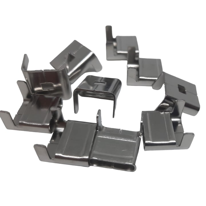Set 10 bucati catarame clasice pentru prindere si fixare banda inox 12.7mm