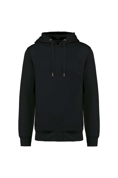 Hanorac unisex cu gluga tricot francez - KA4009, Negru