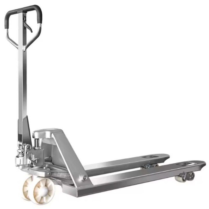 Transpalet manual cu ridicare hidraulica, 2500 kg Handlekraft® ridicare 115mm, raza de giratie 1275 mm, lungime furci 1150x540mm, Otel galvanizat/Roti si role transpalet din Nailon