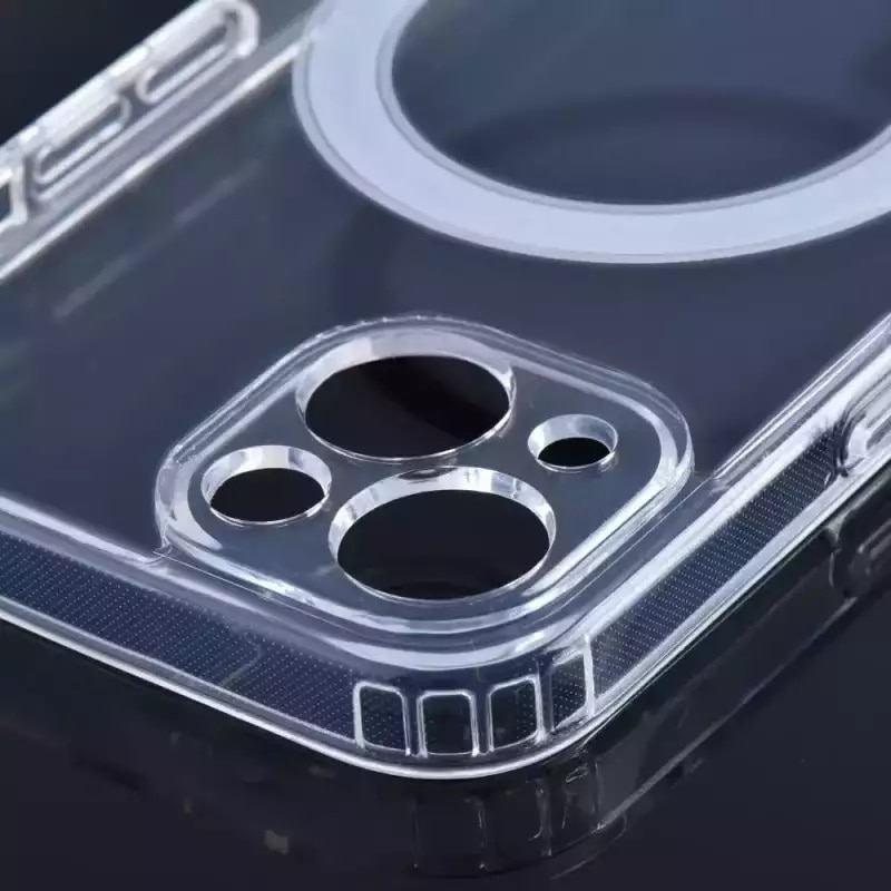 Husa transparenta compatibila cu Apple iPhone 15 Pro Max, Incarcare wireless prin functia Magsafe, Protectie grup foto, Anti-fall, Schockproof, Waterproof