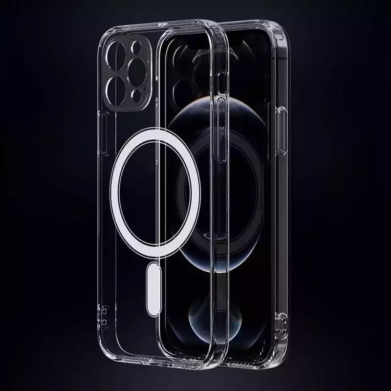 Husa transparenta compatibila cu Apple iPhone 15 Pro Max, Incarcare wireless prin functia Magsafe, Protectie grup foto, Anti-fall, Schockproof, Waterproof