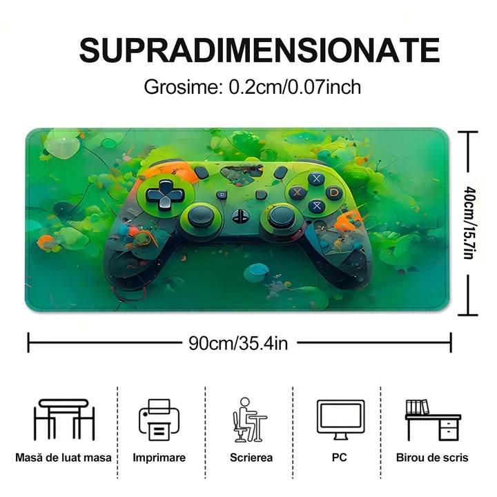 Mouse pad gaming SDLOGAL, 90x40 cm, Imprimare Ridicata -definitie ...