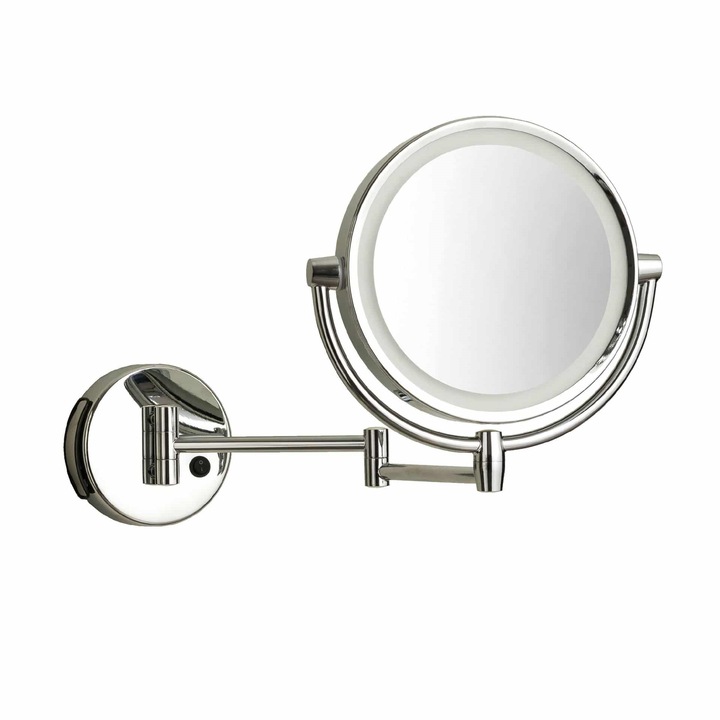 Oglinda de baie cu iluminare, Move, Inox, Argintiu