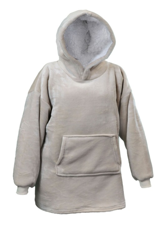 Hanorac Unique Living, din material pufos si calduros, bej, 70 x 50 x 87 cm