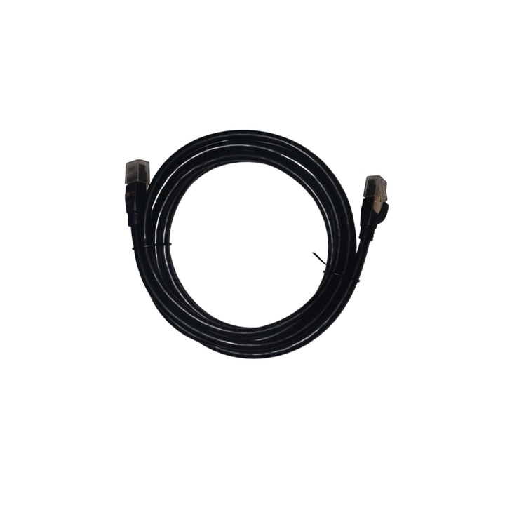 Cablu Ethernet LAN Cat 8 SHULIANCABLE, conectori RJ45, 3 metri, negru