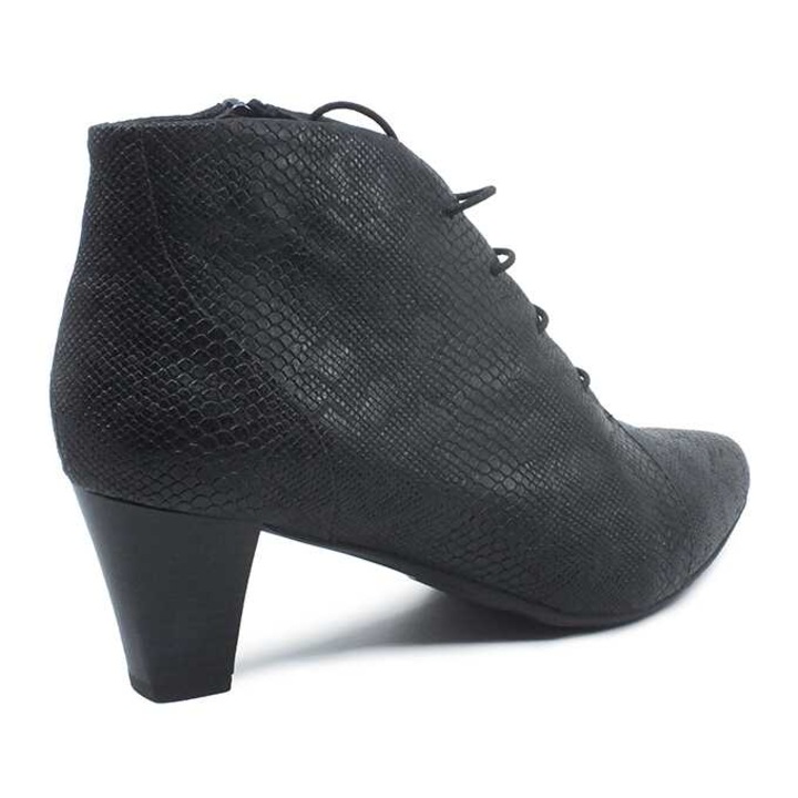 Botine dama, Gerry Weber, inchidere cu siret, elegant, cu brant detasabil, Negru, 38 EU
