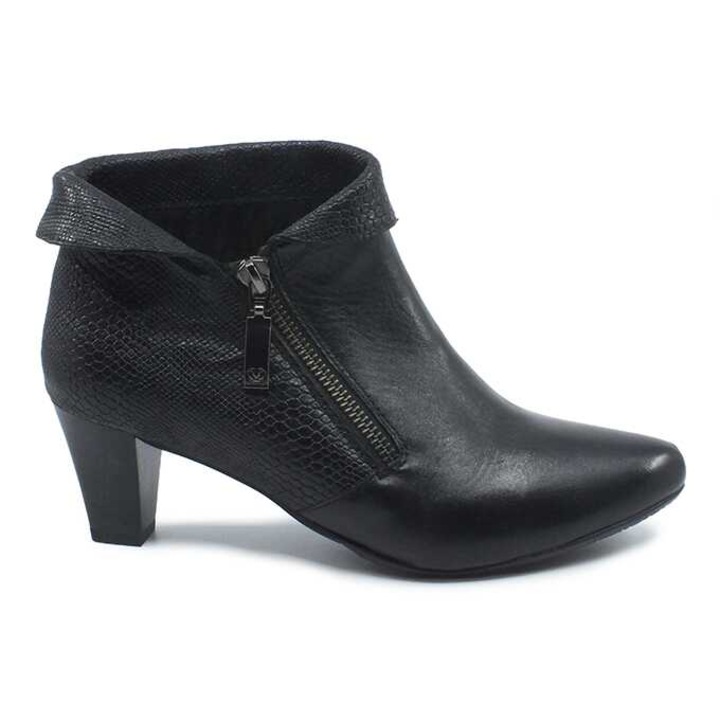 Botine dama, Gerry Weber, piele naturala si ecologica, negru, Negru, 40