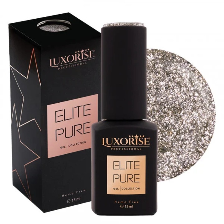 Полуперманентен лак за нокти Hema Free LUXORISE ELITE PURE- Sophisticated Silver, 15ml