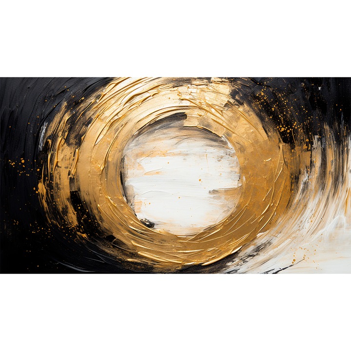 Tablou canvas auriu abstract 60 L X 120 H