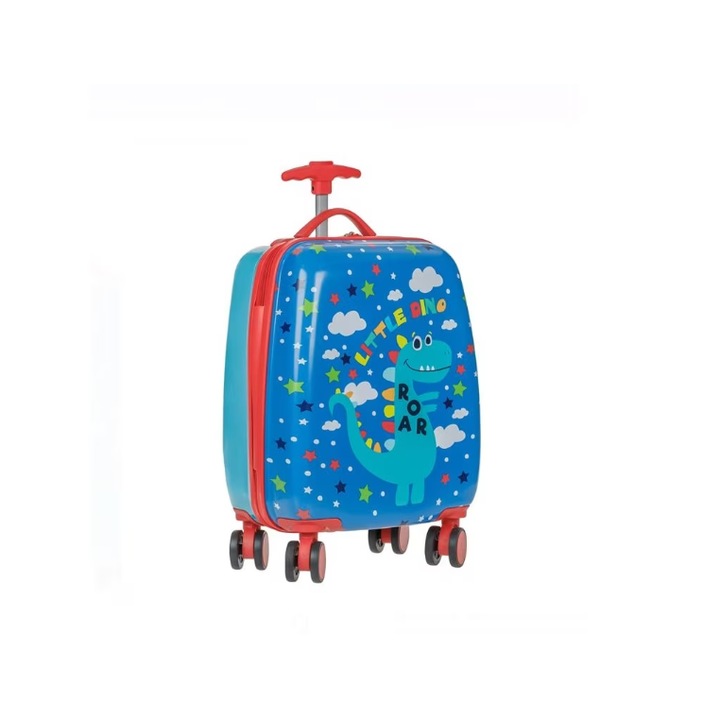 Детски куфар с дизайн на динозавър, 50 x 31 x 21 см, 22,8 литра OMC
