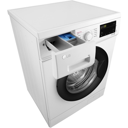 Masina de spalat rufe LG F4J3VS6WE, 9 kg, 1400 rpm, Clasa D, Inverter Direct Drive, Steam, Smart Diagnosis, Alb