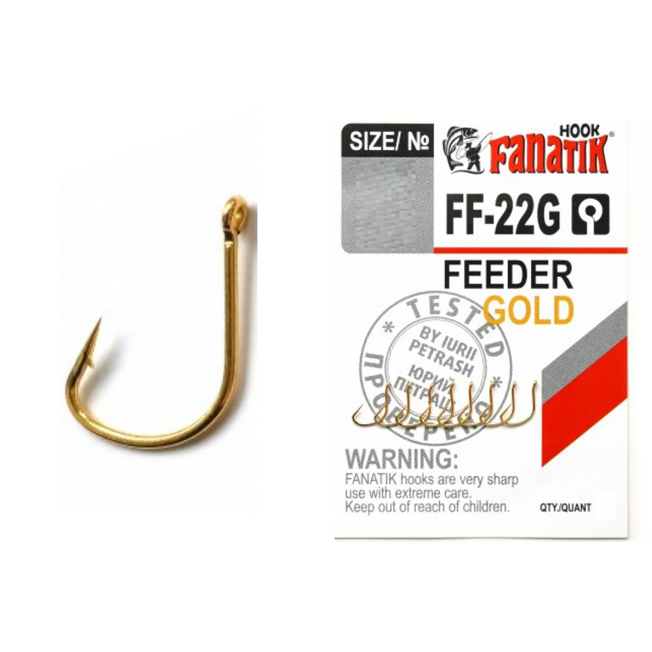 Кука MMT Fanatik FF-22G No.10 Feeder Gold 