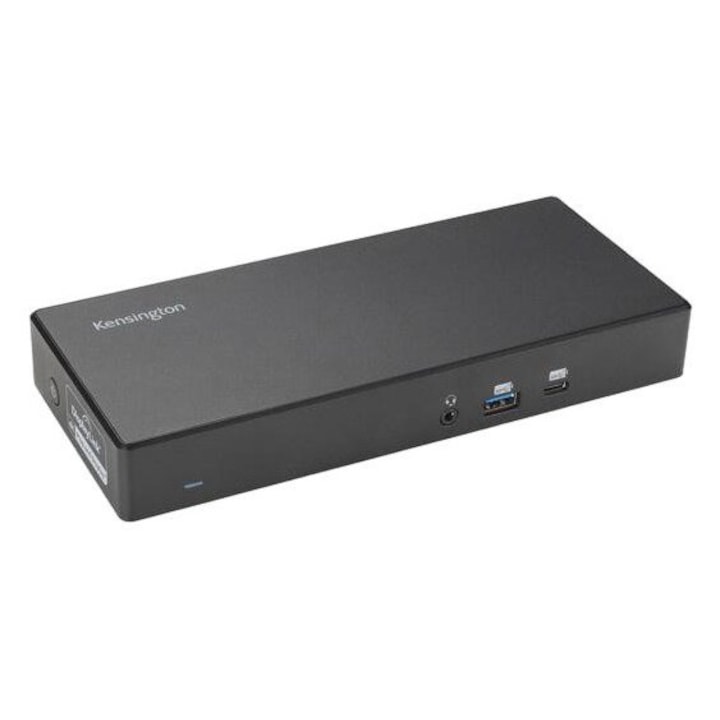 Докинг станция Dual 4K, Kensington, 100 - 240 V, 10 / 100 / 1000 Mbps, 210 x 90 x 30 mm, Черен
