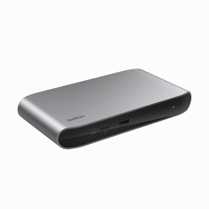 Докинг станция 4, Belkin, 5-в-1, 1x USB-A 2.0, 1x USB-C PD, тъмно сребрист