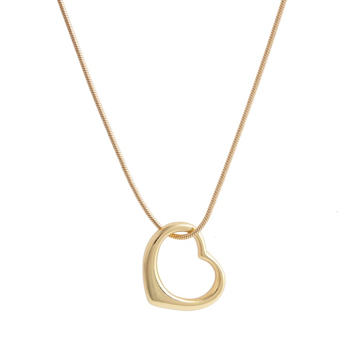 Colier placat cu aur, Colibra, 44 cm, Auriu