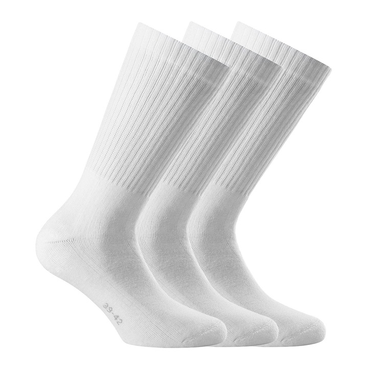 Rohner basic, Унисекс дълги чорапи - 3 чифта, Бял