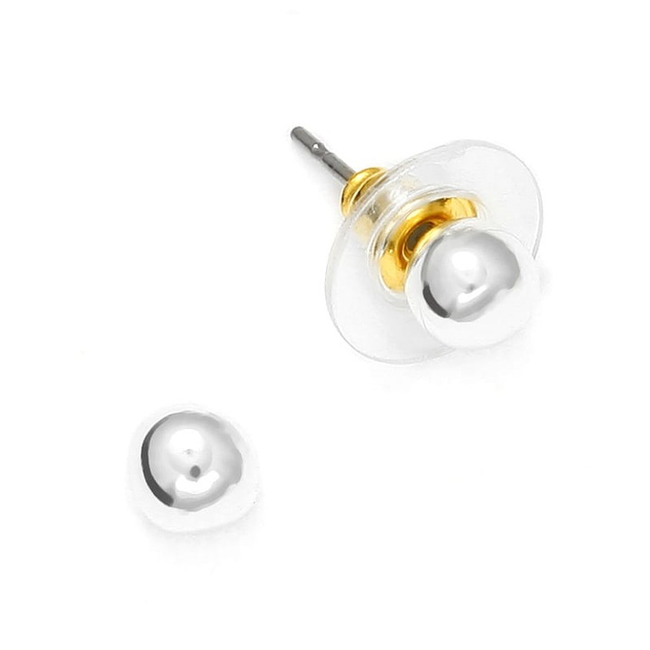 Cercei placati cu argint, Colibra, Argintiu