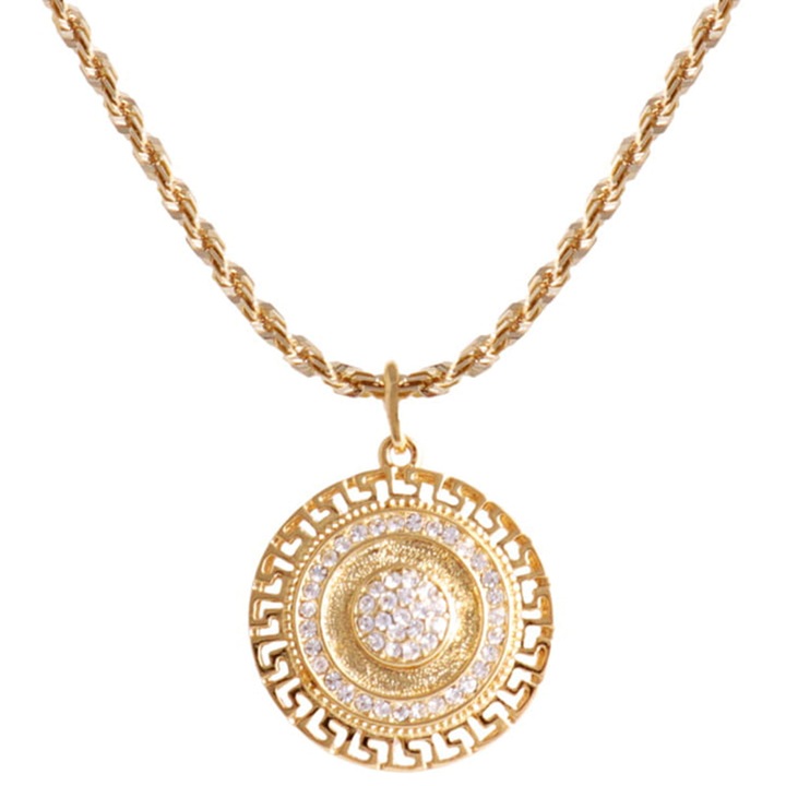 Colier dama, Colibra, Placat cu aur, Cu model, Auriu