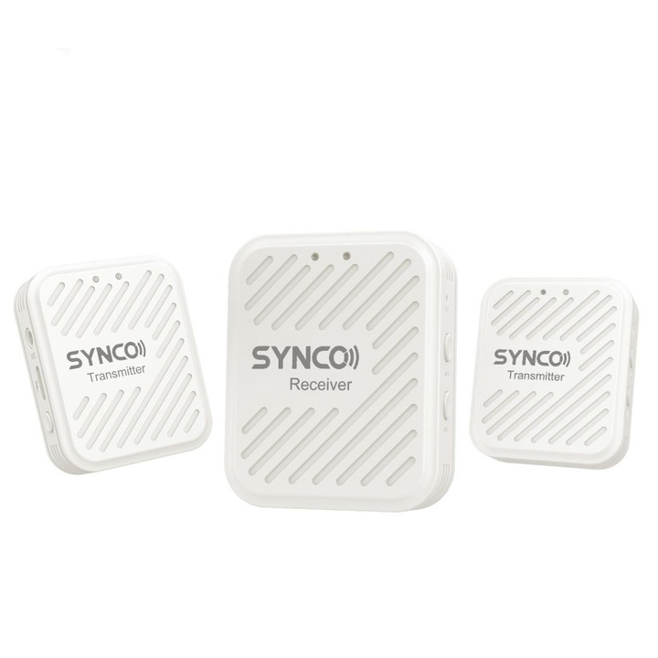 Microfon cu 2 transmitatoare+receptor wireless WAir-G1(A2), Synco, Alb