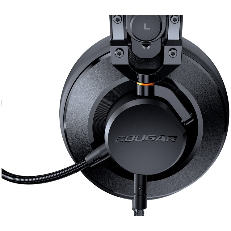 Casti gaming cu fir Cougar VM410, drivere 53 mm, noise cancelling, PC/Multimedia, Negru
