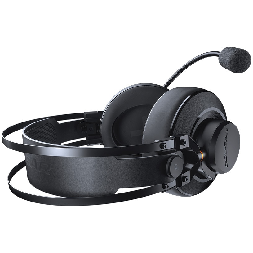 Casti gaming cu fir Cougar VM410, drivere 53 mm, noise cancelling, PC/Multimedia, Negru