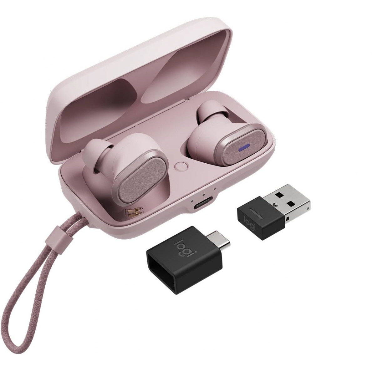 Casti Bluetooth, Logitech, Cu microfon, Roz