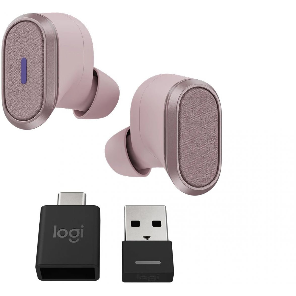 Casti Bluetooth, Logitech, Cu microfon, Roz