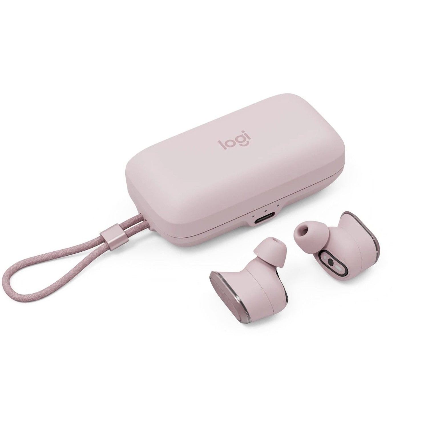 Casti Bluetooth, Logitech, Cu microfon, Roz