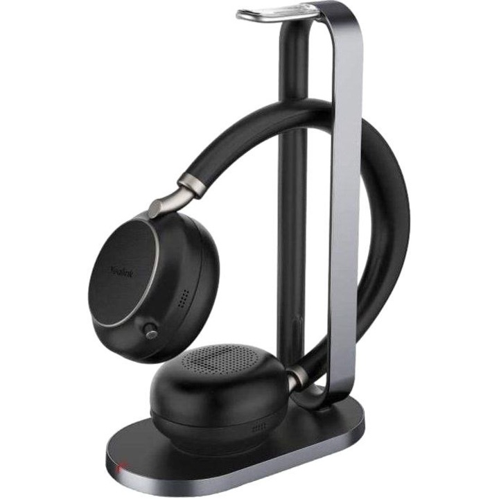 Vezeték nélküli fejhallgató töltőállvánnyal BH76, Yealink, Bluetooth, USB-A, Fekete/Ezüst
