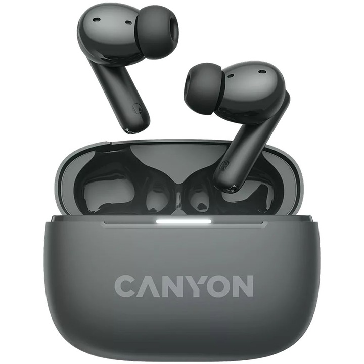 Vezeték nélküli fejhallgató, Canyon, Bluetooth, fekete