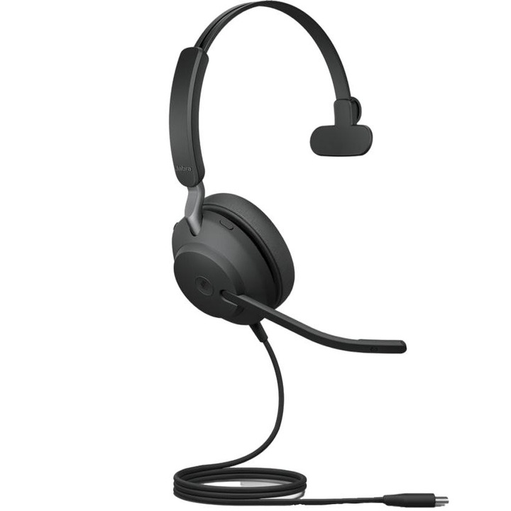 Слушалки с микрофон Evolve2 40 SE, Jabra, USB-C, черни