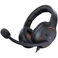 Casti gaming cu fir Cougar HX330, drivere 50mm, noise cancelling, PC/Multimedia, Negru/Portocaliu