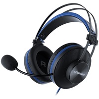 Casti gaming cu fir Cougar Immersa Essential, drivere 40mm, noise cancelling, PC/Multimedia, Negru/Albastru