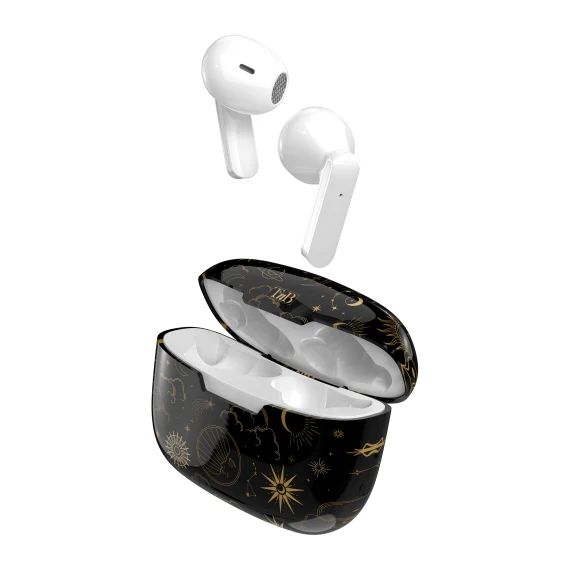 Tnb xclusiv'- tws astro earphones with charging case - black and gold