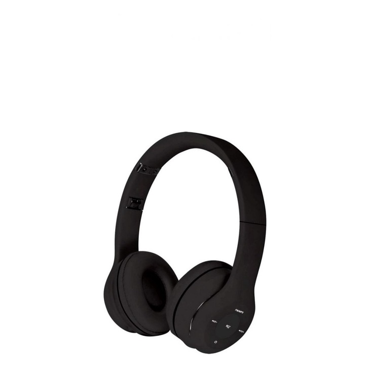 FreeStyle Omega vezeték nélküli fejhallgató, Platinet, Bluetooth, Fekete