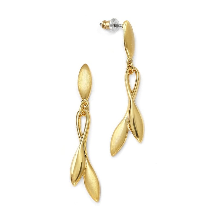 Cercei placati cu aur, Colibra, 4.6 cm, Auriu