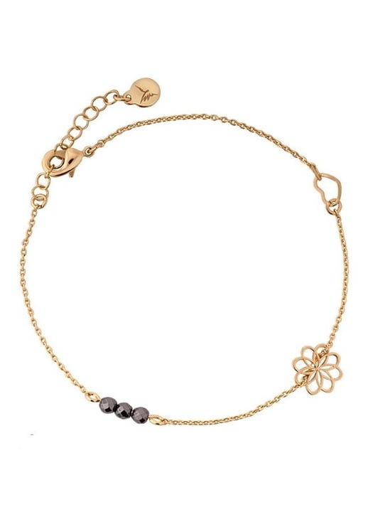 Bratara cu rozeta, Colibra,18 cm, Auriu