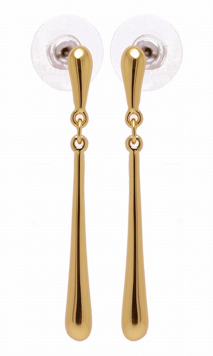 Cercei placati cu aur, Colibra, 4.3 cm, Auriu